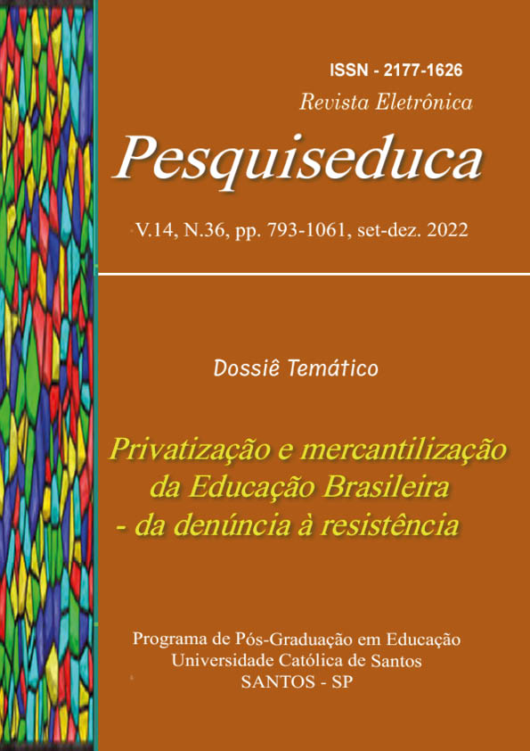 					Visualizar v. 14 n. 36 (2022): Dossiê: Privatização e mercantilização da Educação Brasileira  – da denúncia à resistência
				