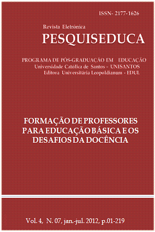 					Visualizar v. 4 n. 7 (2012): FORMAÇÃO DE PROFESSORES PARA A EDUCAÇÃO BÁSICA E OS DESAFIOS DA DOCÊNCIA
				