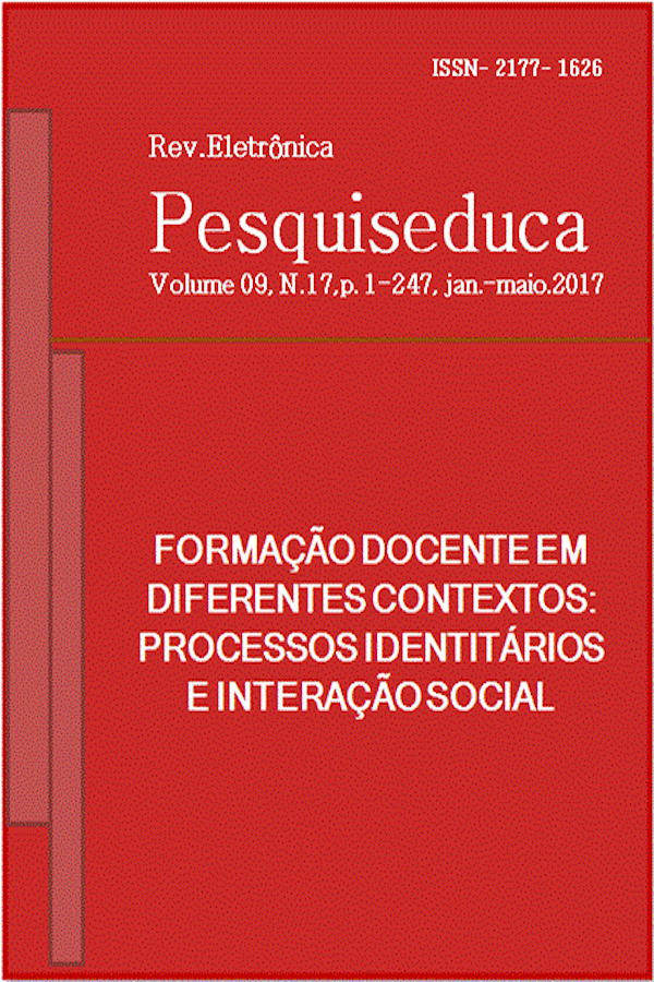 					Ver Vol. 9 Núm. 17 (2017): FORMAÇÃO DOCENTE EM CONTEXTOS: PROCESSOS IDENTITÁRIOS E INTERAÇÃO SOCIAL
				