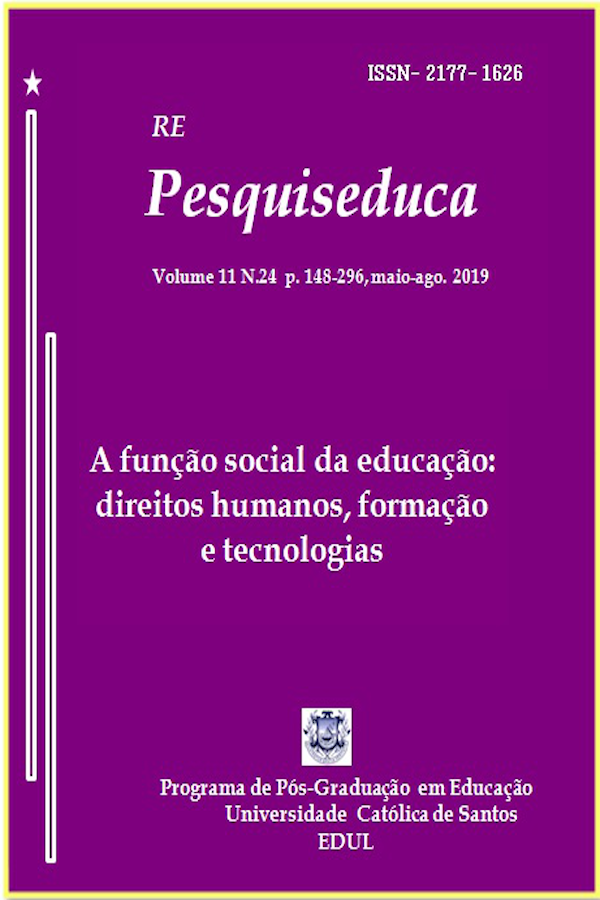 					Ver Vol. 11 Núm. 24 (2019): A função social da educação: direitos humanos, formação e tecnologias
				