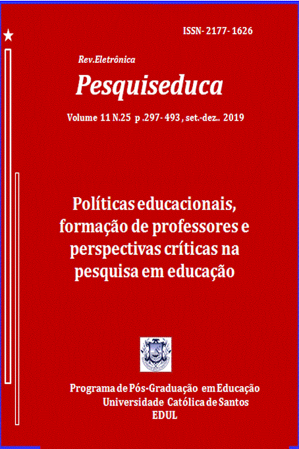 					Ver Vol. 11 Núm. 25 (2019): Políticas educacionais, formação de professores e perspectivas críticas na pesquisa em educação
				