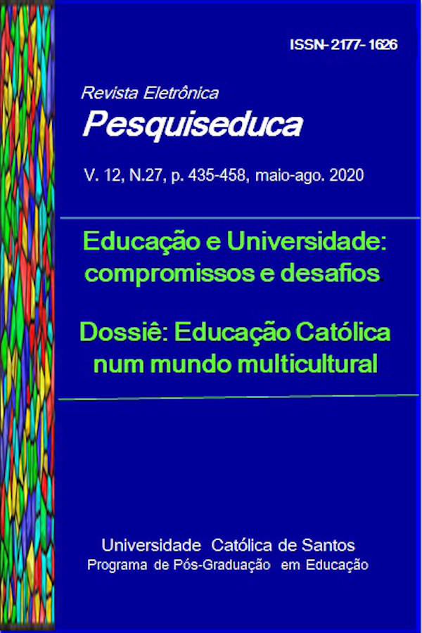 					Visualizar v. 12 n. 27 (2020): EDUCAÇÃO E UNIVERSIDADE: COMPROMISSOS E DESAFIOS - A EDUCAÇÃO CATÓLICA NUM MUNDO MULTICULTURAL (DOSSIÊ)
				